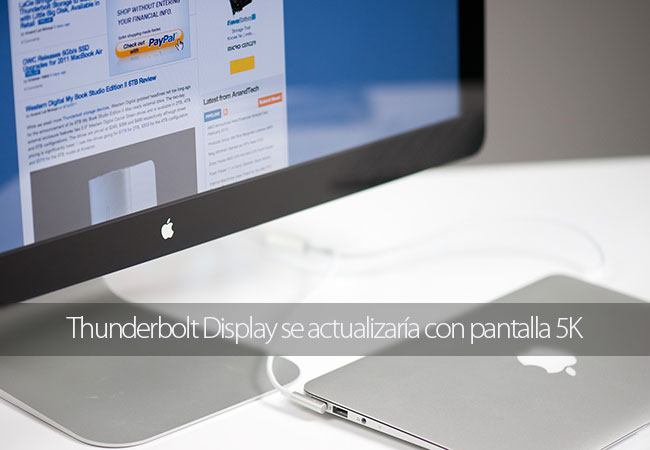 Thunderbolt Display se actualizar&iacute;a con pantalla 5K y GPU integrada