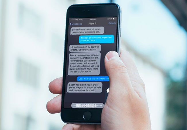 Modo oscuro en mensajes de iOS 10