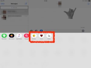 Seleccionar Sticker iMessage