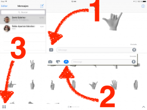 Seleccionar Sticker iMessage