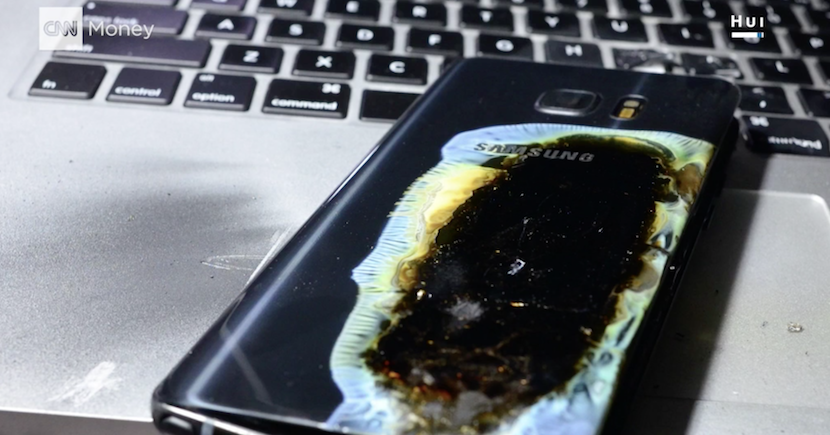 Note 7 incendiado