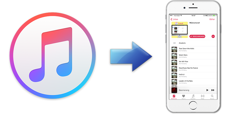 Copiar m&uacute;sica al iPhone