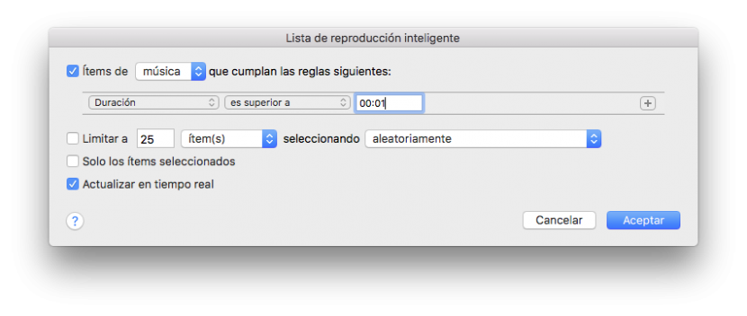 Lista de reproducci&oacute;n inteligente