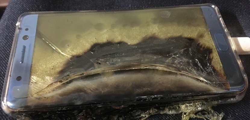 Galaxy note 7 incendiado