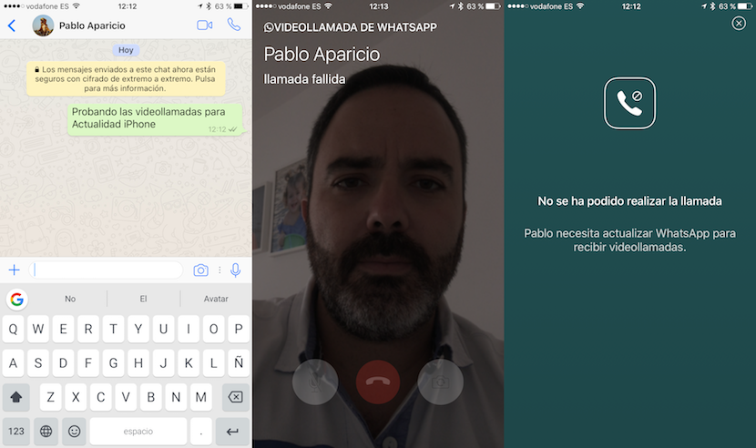 Videollamadas de WhatsApp