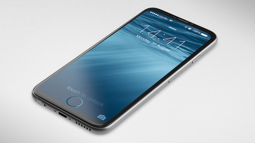 Concepto iPhone con Touch ID en Pantalla