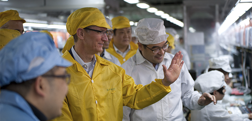 Tim Cook en taller de China