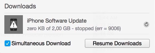 Error 9006 de iTunes